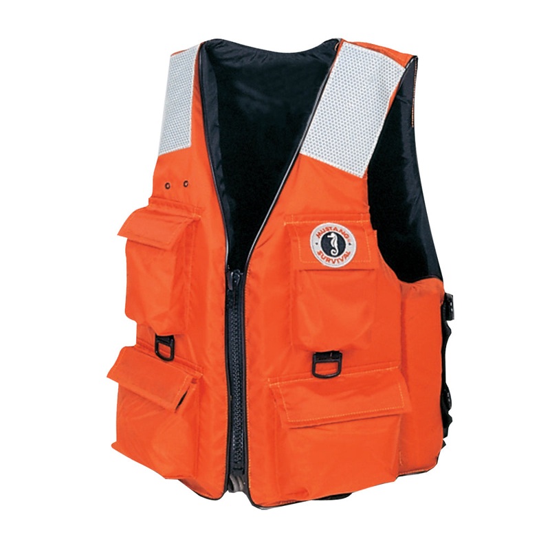 Mustang 4-Pocket Flotation Vest – Orange – XXL [MV3128T2-2-XXL-216]