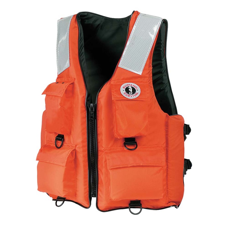 Mustang 4-Pocket Flotation Vest – Orange – XXXL – 7XL [MV3128T2-2-7XL-216]