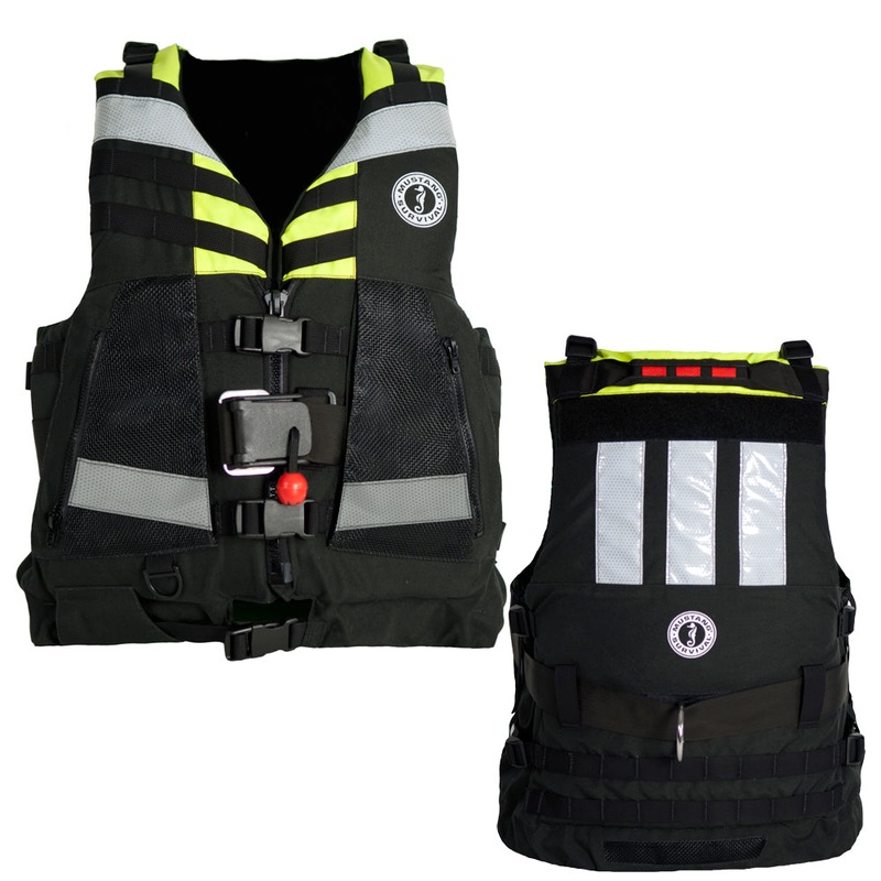 Mustang Swift Water Rescue Vest – Fluorescent Yellow/Green/Black – Universal [MRV15002-251-0-206]