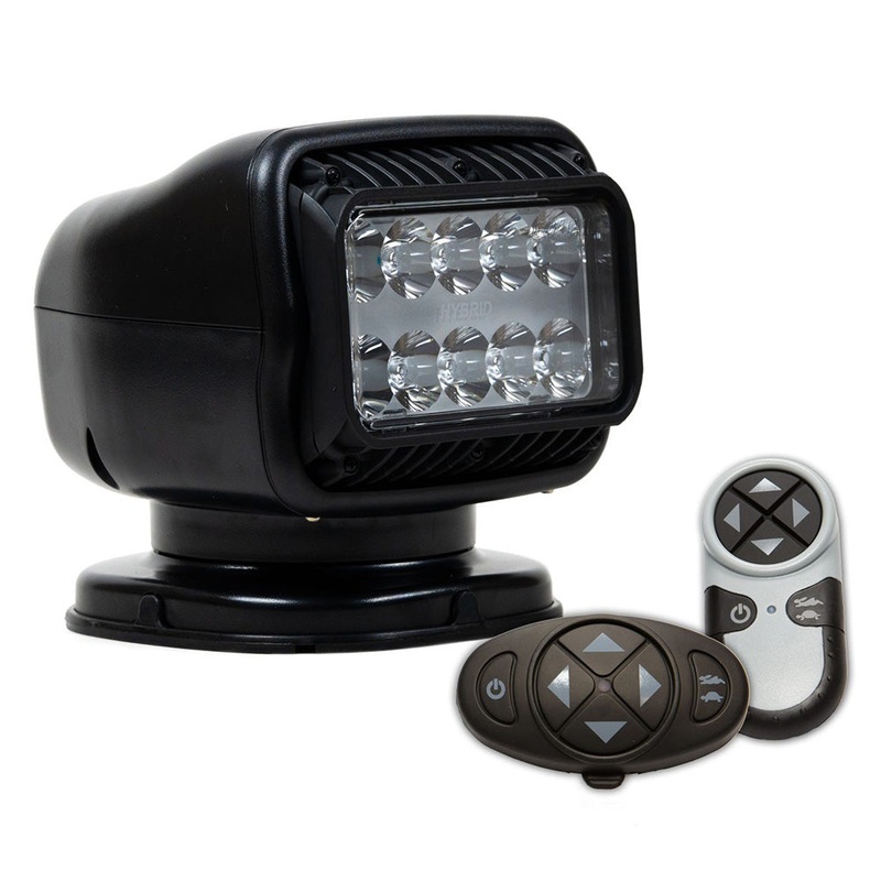 Golight GT Series LED Hybrid Light Permanent Mount w/Handheld  Wireless Dash Mount Remotes – 12V – Black [20578GT]