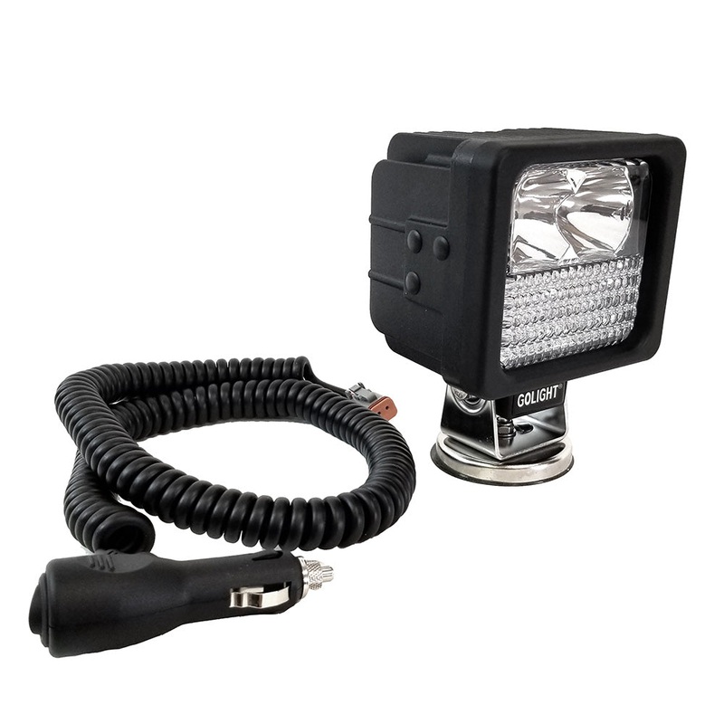 Golight GXL LED Hybrid Portable Work Light Series Magnetic Mount w/No Remote – 12V – Black [40235]