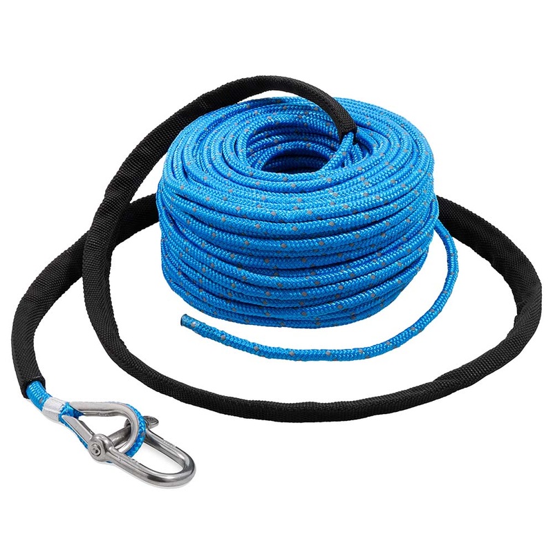 TRAC Outdoors Anchor Rope – 3/16″ x 100 w/SS Shackle [69080]