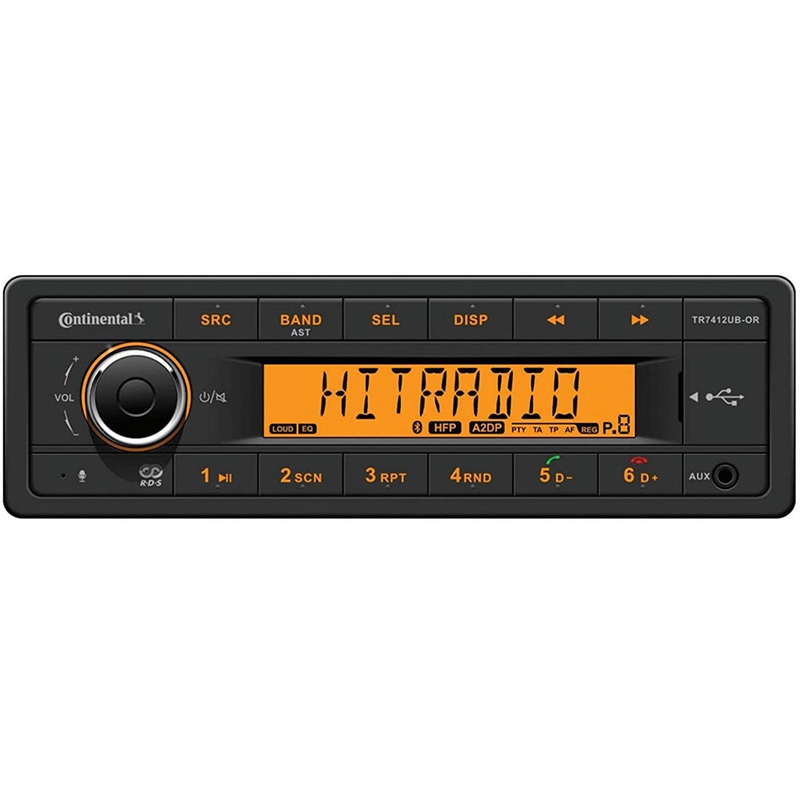 Continental Stereo w/AM/FM/BT/USB – 12V [TR7412UB-OR]