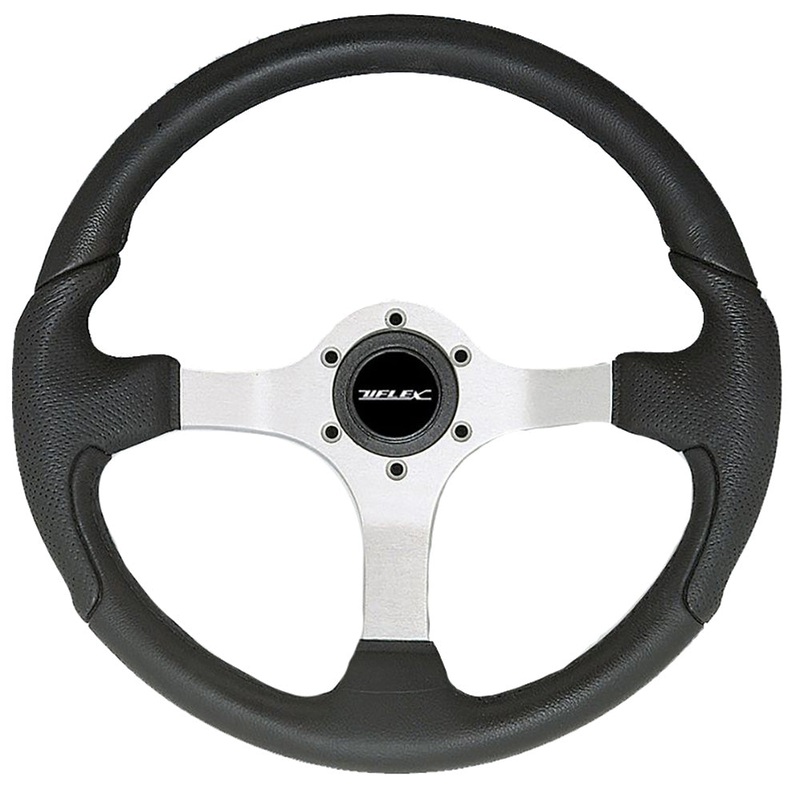 Uflex Nisida Steering Wheel 13.8″ – Black Polyurethane Grip w/Black Aluminum Spokes [NISIDA-B/B]