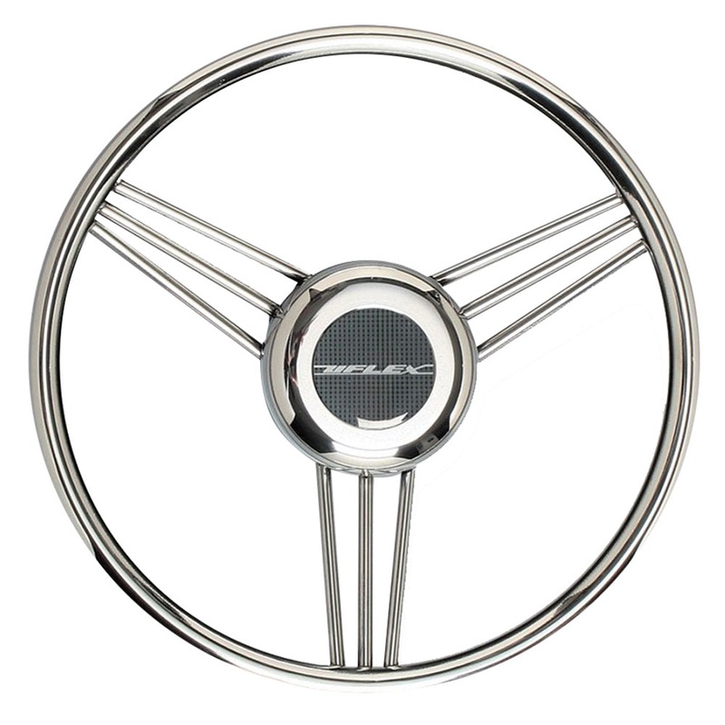 Uflex V27 13.8″ Steering Wheel – Stainless Steel Grip  Spokes [V27]