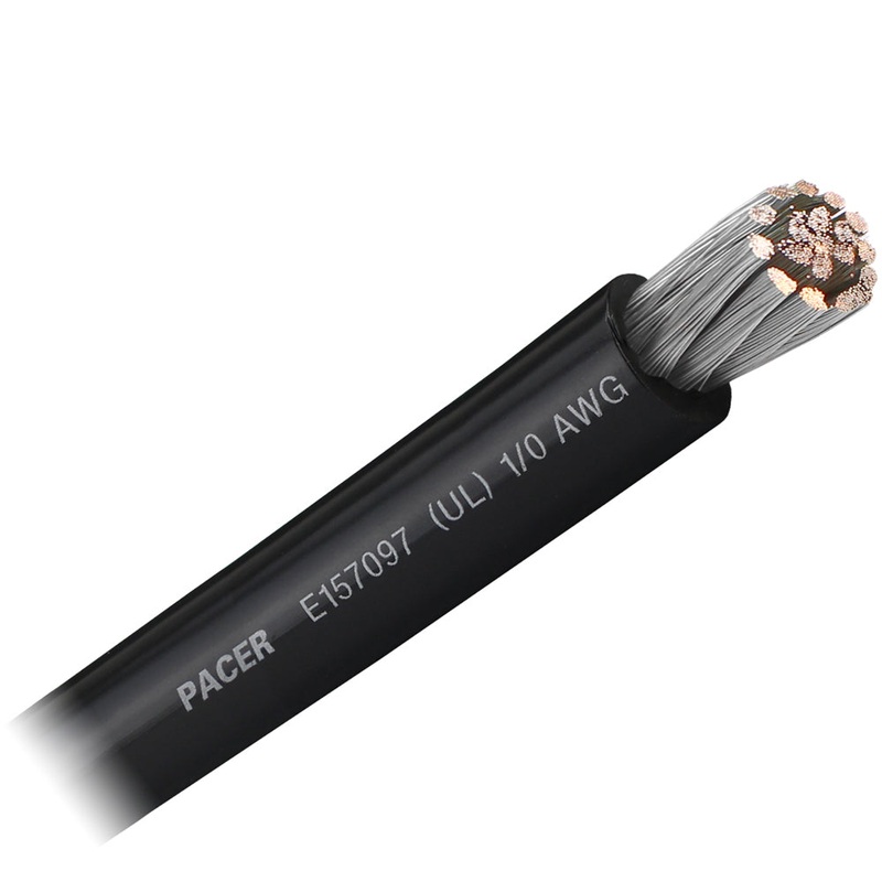 Pacer Black 1/0 AWG Battery Cable – Sold By The Foot [WUL1/0BK-FT]