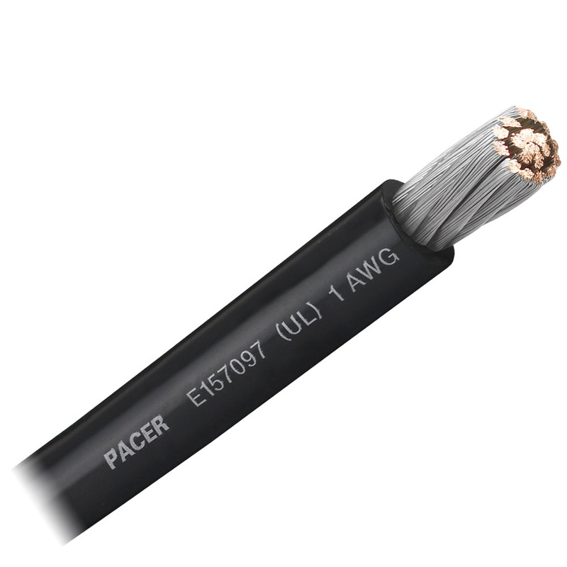 Pacer Black 1 AWG Battery Cable – Sold By The Foot [WUL1BK-FT]