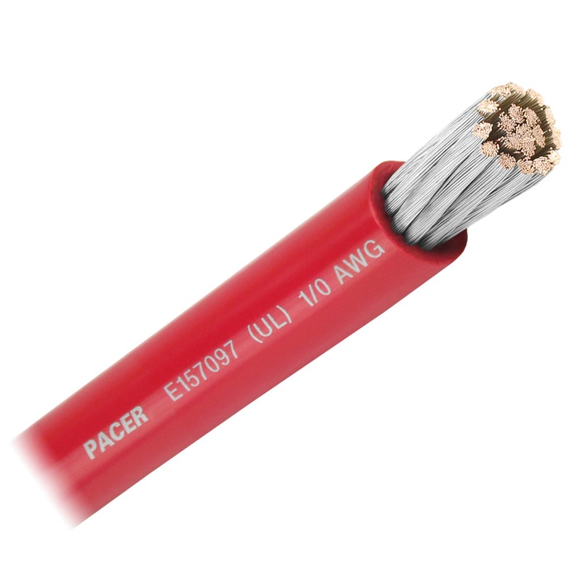 Pacer Red 1/0 AWG Battery Cable – Sold By The Foot [WUL1/0RD-FT]