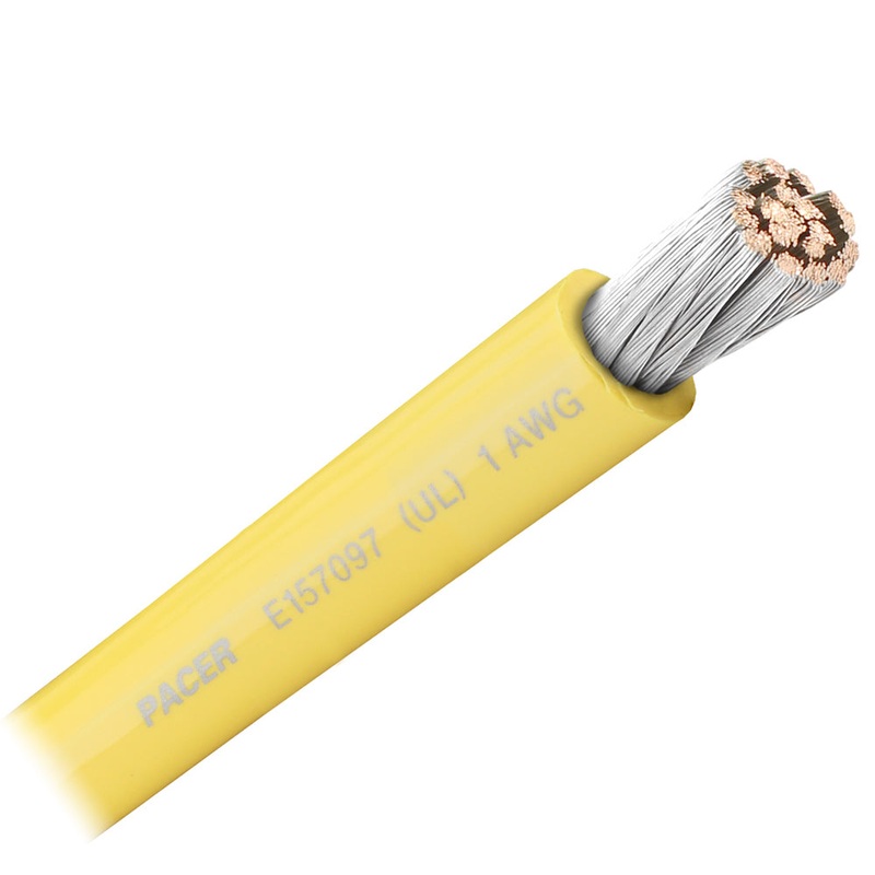 Pacer Yellow 1 AWG Battery Cable – Sold By The Foot [WUL1YL-FT]