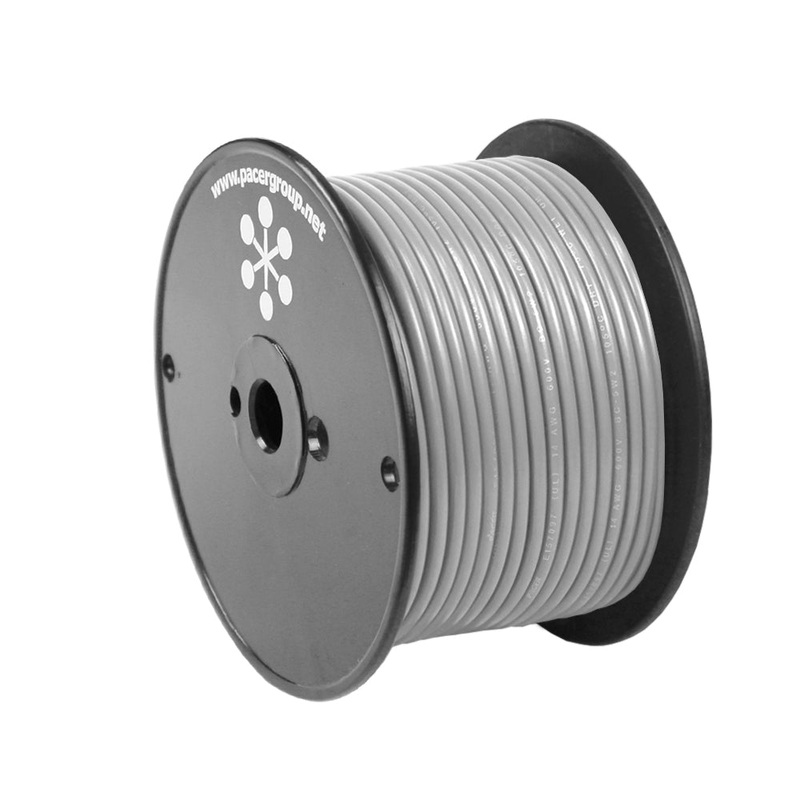 Pacer Grey 10 AWG Primary Wire – 100 [WUL10GY-100]