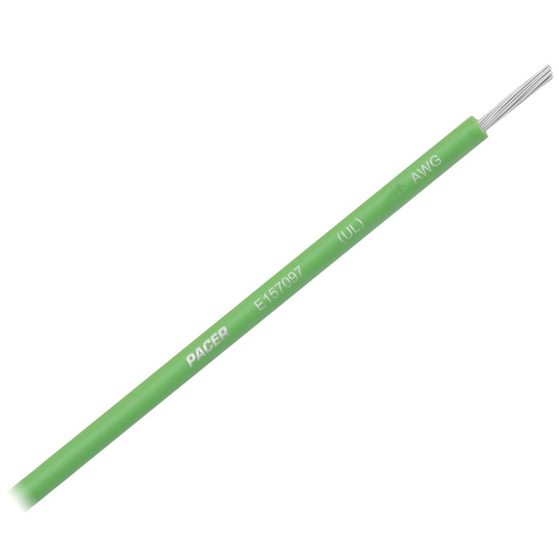 Pacer Light Green 16 AWG Primary Wire – 25 [WUL16LG-25]
