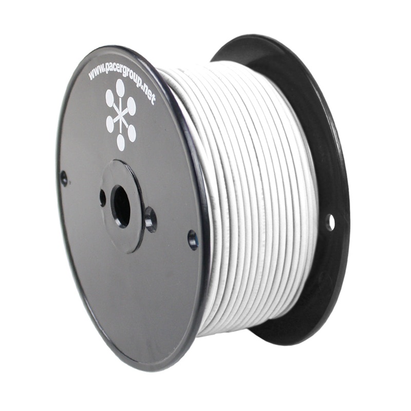 Pacer White 16 AWG Primary Wire – 250 [WUL16WH-250]