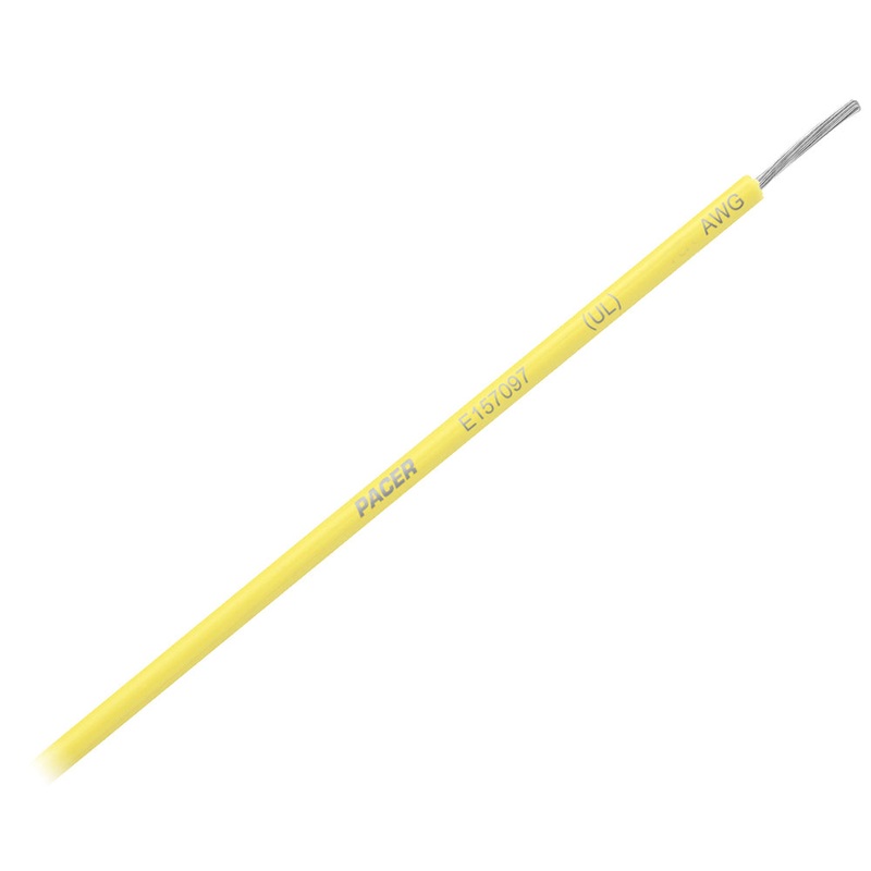 Pacer Yellow 12 AWG Primary Wire – 25 [WUL12YL-25]