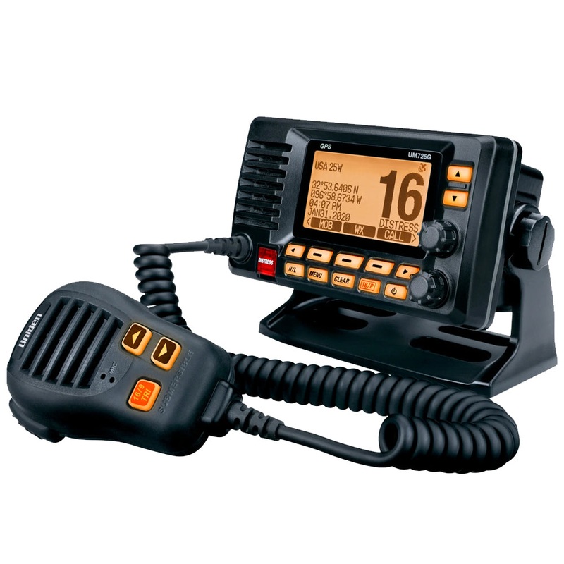 Uniden UM725 Fixed Mount VHF w/GPS  Bluetooth – Black [UM725GBTBK]