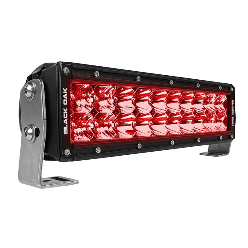 Black Oak 10″ Red LED Predator Hunting Light Bar – Combo Optics – Black Housing – Pro Series 3.0 [10R-D3OS]
