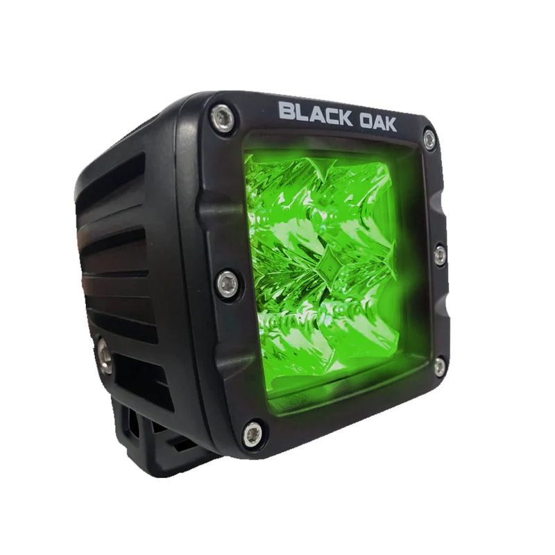 Black Oak 2″ Green LED Hog Hunting Pod Light – Flood Optics – Black Housing – Pro Series 3.0 [2G-POD3OS]