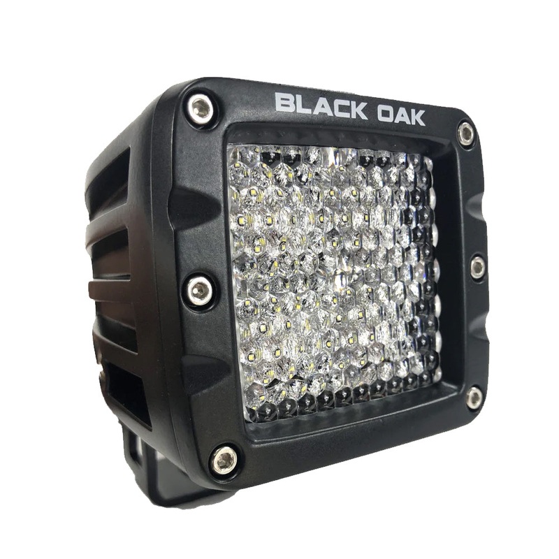 Black Oak 2″ LED Pod Light – Diffused Optics – Black Housing – Pro Series 3.0 [2D-POD10CR]