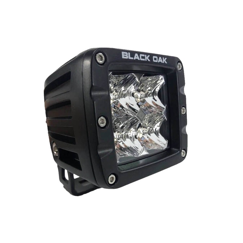 Black Oak 2″ LED Pod Light – Spot Optics – Black Housing – Pro Series 3.0 [2S-POD10CR]