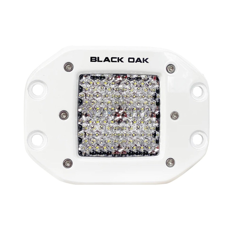 Black Oak 2″ Marine Flush Mount LED Pod Light – Diffused Optics – White Housing – Pro Series 3.0 [2DM-FPOD10CR]