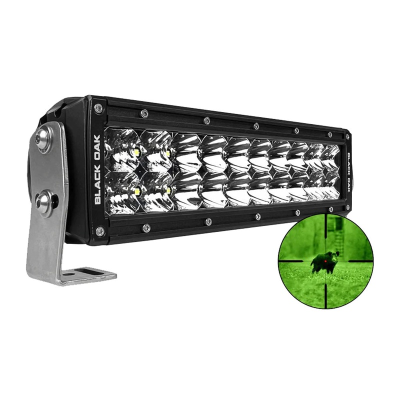 Black Oak Pro Series 3.0 10″ 850nm Infrared Double Row LED Light Bar – Combo Optics – Black Housing [10IR-850]