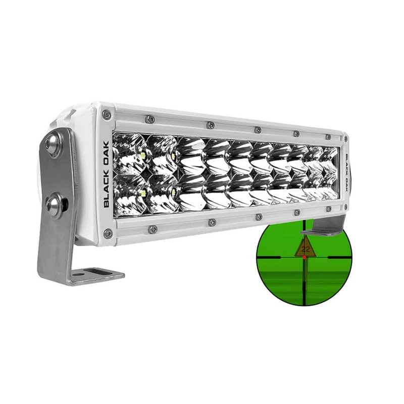 Black Oak Pro Series 3.0 10″ 850nm Infrared Marine LED Double Row Light Bar – Combo Optics – White Housing [10MIR-850]