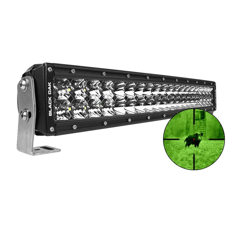Black Oak Pro Series 3.0 Double Row Combo Infrared 20″ 850nm LED Light Bar – Black Housing [20IR-850]