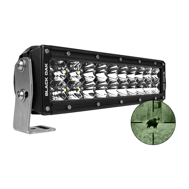 Black Oak Pro Series Double Row Combo Infrared 10″ 940nm Light Bar – Black [10IR-940]