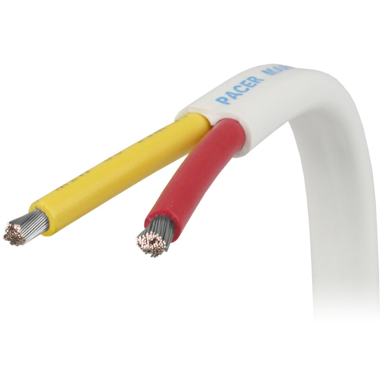 Pacer 16/2 AWG Safety Duplex Cable – Flat Cable – Red/Yellow – Sold By The Foot [W16/2RYW-FT]