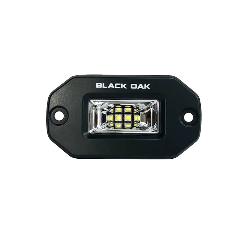 Black Oak 2″ Marine Flush Mount Spreader Light – Black Housing – Pro Series 3.0 [2FSLB-S]