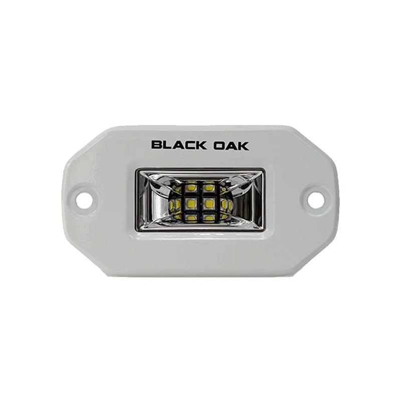 Black Oak 2″ Marine Flush Mount Spreader Light – White Housing – Pro Series 3.0 [2FSL-SRPOD10CR]