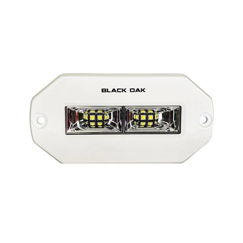 Black Oak 4″ Marine Flush Mount Spreader Light – White Housing – Pro Series 3.0 [4FMSL-S]