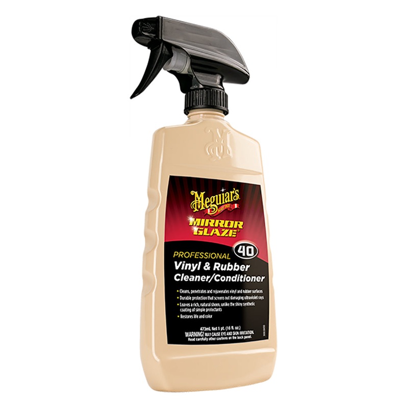 Meguiars M40 Mirror Glaze Vinyl  Rubber Cleaner  Conditioner – 16oz [M4016]