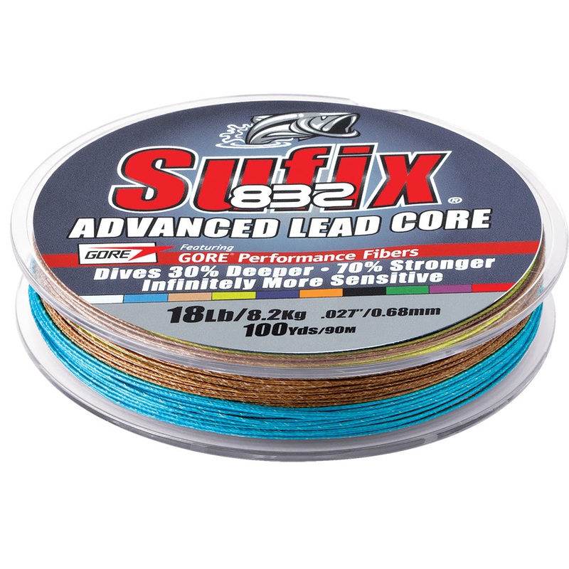 Sufix 832 Advanced Lead Core – 18lb – 10-Color Metered – 100 yds [658-118MC]