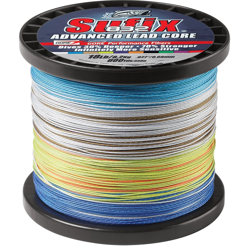 Sufix 832 Advanced Lead Core – 18lb – 10-Color Metered – 600 yds [658-318MC]