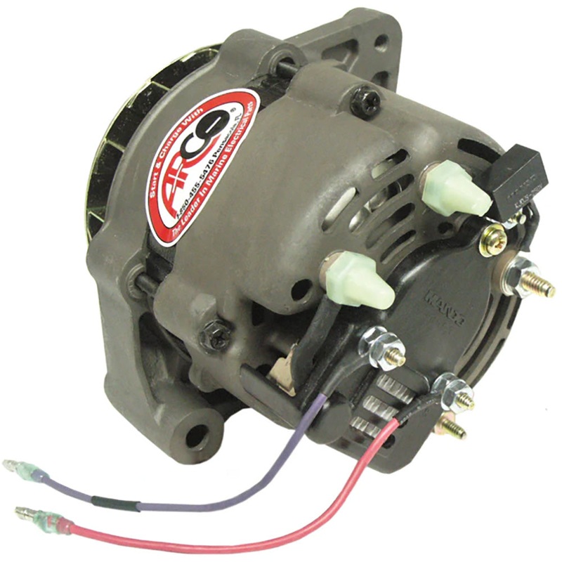 ARCO Marine Premium Replacement Alternator w/Single Groove Pulley – 12V, 55A [60050]