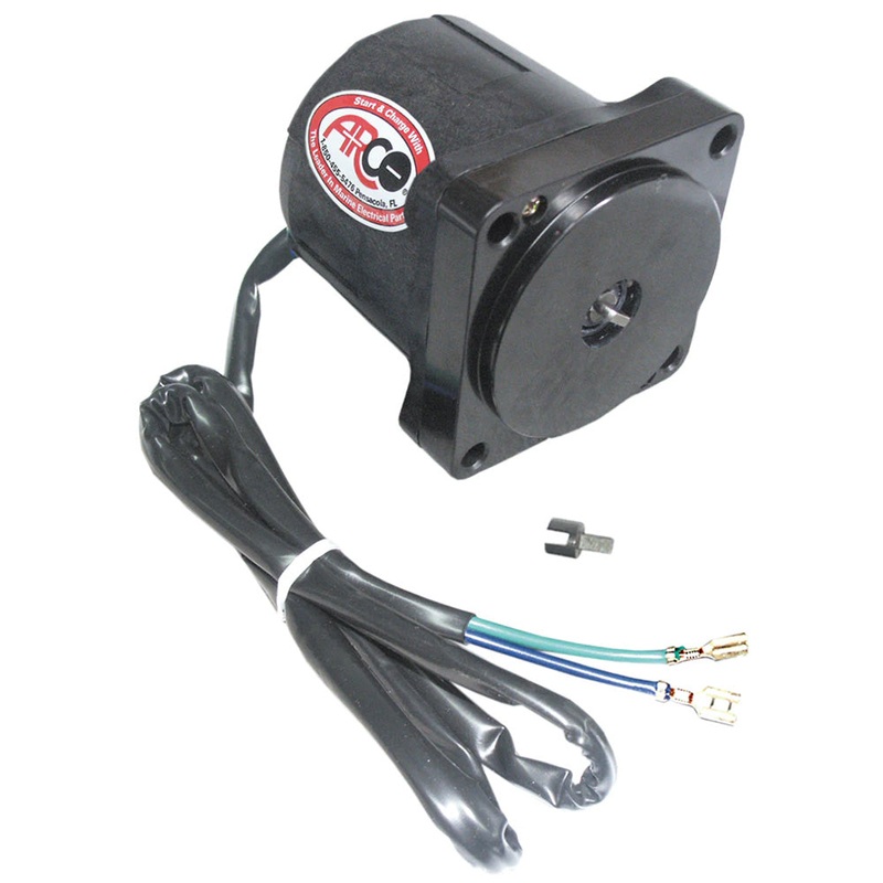 ARCO Marine Replacement Johnson/Evinrude Tilt Trim Motor – 2-Wire, 4 Bolt, Flat Blade Shaft [6241]