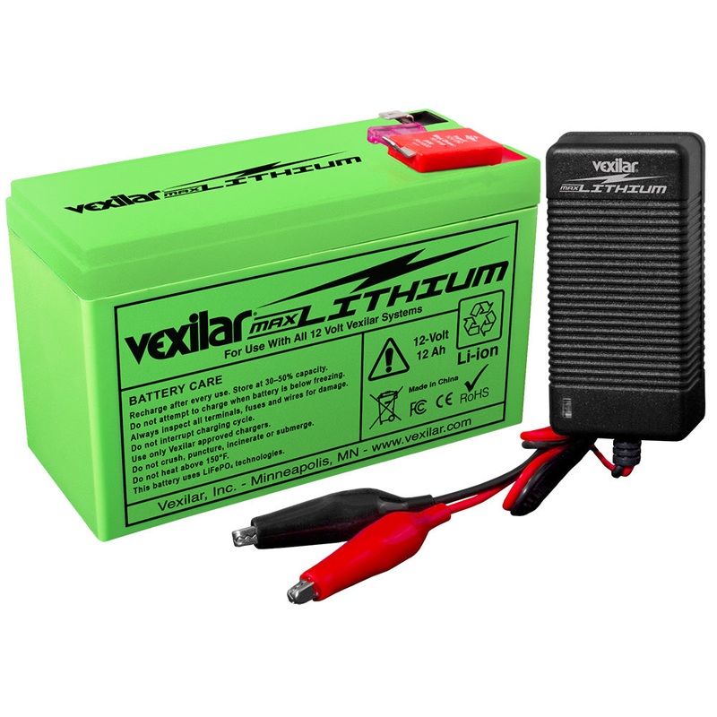 Vexilar 12V – 12 AH MAX Lithium Battery w/V-420L Rapid Charger [V-220L]