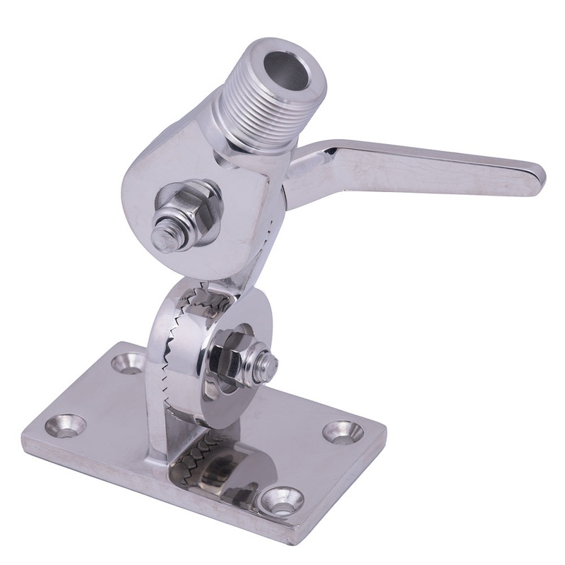 Whitecap Heavy-Duty Ratchet Antenna Mount – 316 Stainless Steel [S-1802BC]