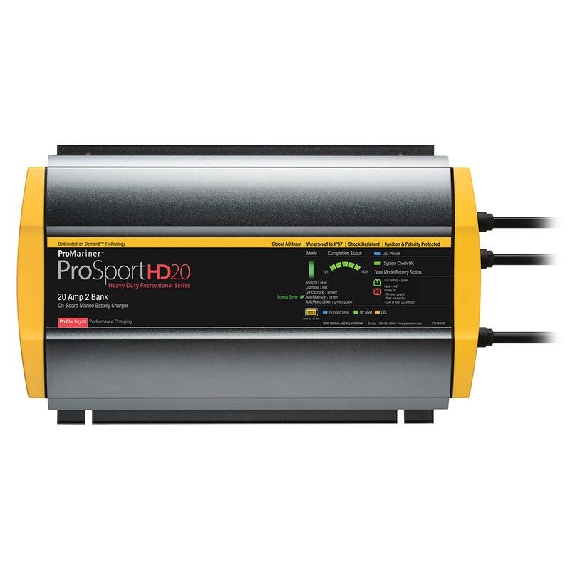 ProMariner ProSportHD 20 Gen 4 – 20 Amp – 2 Bank Battery Charger [44020]