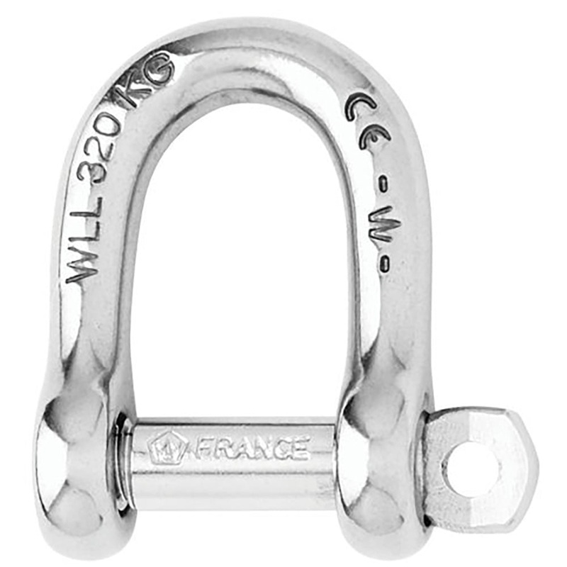 Wichard Self-Locking D Shackle – 12mm Diameter – 15/32″ [01206]