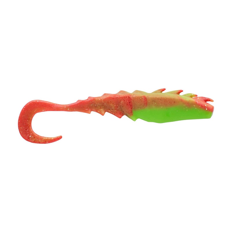 Berkley Gulp! Saltwater Nemesis Prawn Curl Tail – 4″ – Nuclear Chicken [1551579]