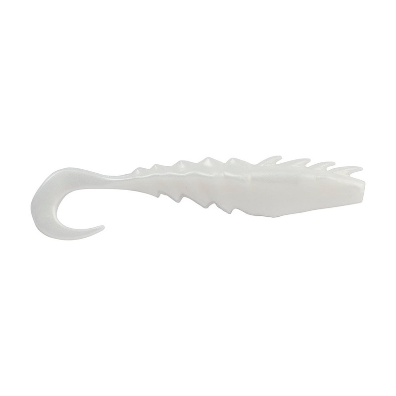 Berkley Gulp! Saltwater Nemesis Prawn Curl Tail – 4″ – Pearl White [1551576]