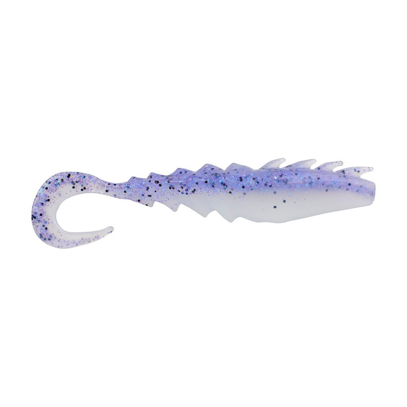 Berkley Gulp! Saltwater Nemesis Prawn Curl Tail – 4″ – Violet Haze Fleck [1637570]