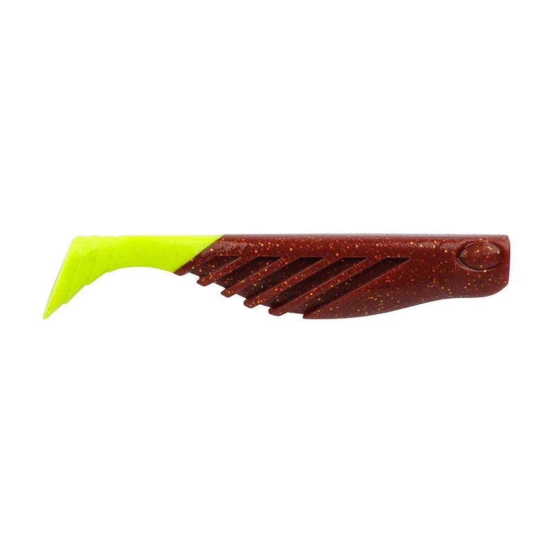 Berkley Gulp! Saltwater Ripple Mullet – 4″ – Root Beer Gold/Chartreuse GSRM4-RBGC [1637692]