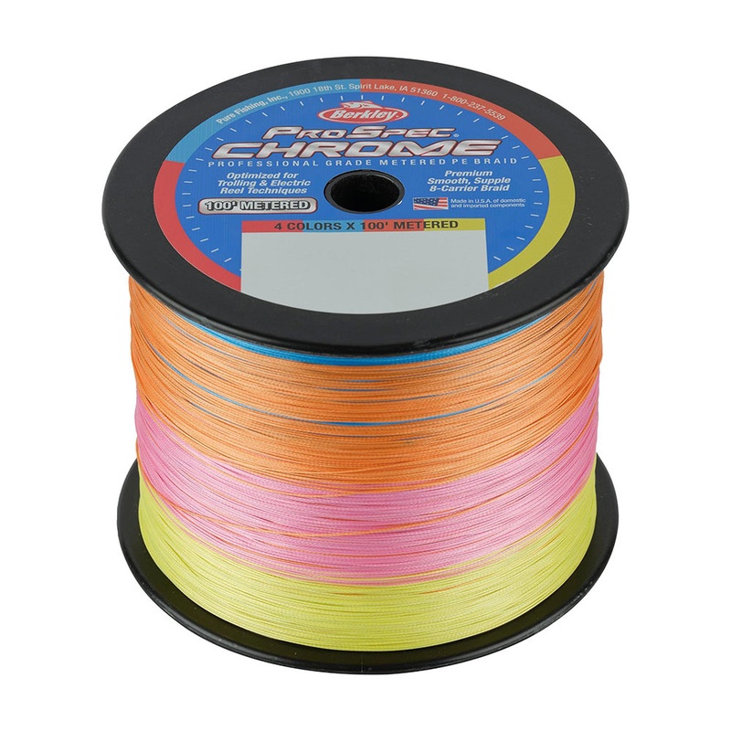 Berkley ProSpec Chrome 4 x 100′ Metered Braid – 50lb – 3500yd [1640957]