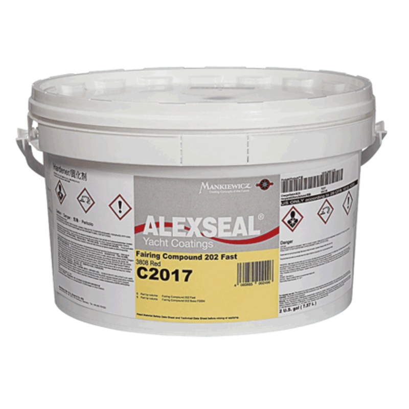 Alexseal Fairing Compound 202 Converter Red Half Gallon [C2017HG]