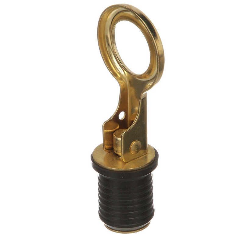 Attwood Snap-Handle Brass Drain Plug – 1″ Diameter [7524A7]
