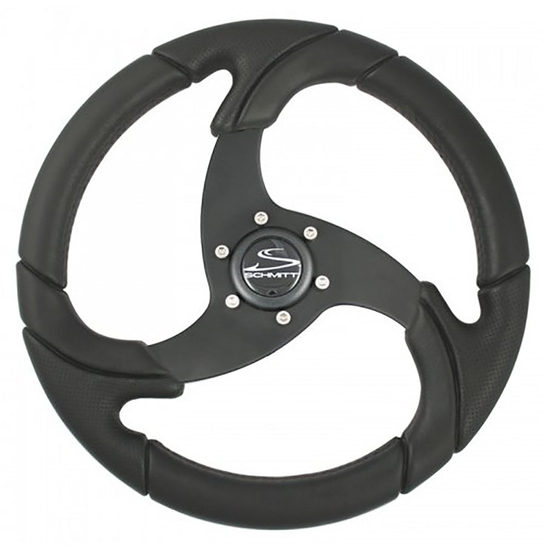 Schmitt Marine Folletto 14.2″ Wheel – Black Polyurethane – 3/4″ Tapered Shaft w/Black Center Cap [PU021104-R]