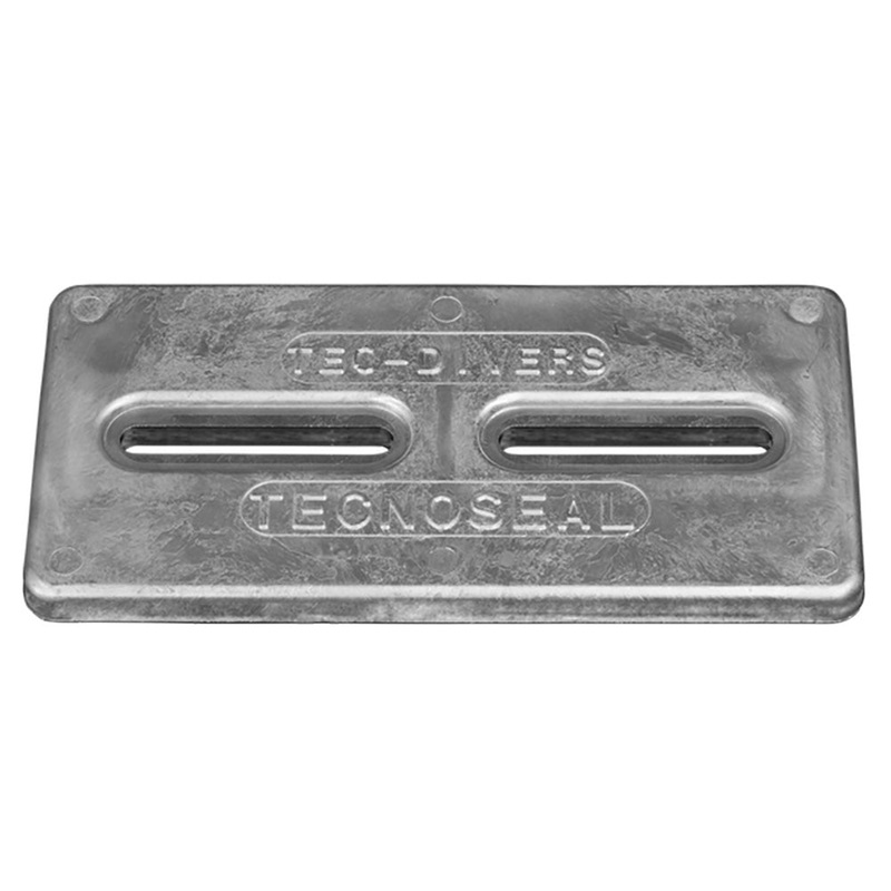 Tecnoseal Rectangular Zinc Plate Anode w/Inserts – 12″ x 6″ x 1″ [TEC-DIVERSD]