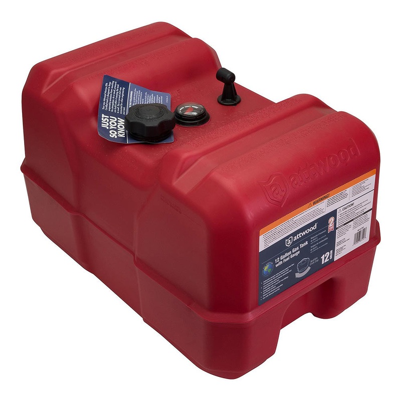 Attwood Portable Fuel Tank – 12 Gallon w/Gauge [8812LPG2]